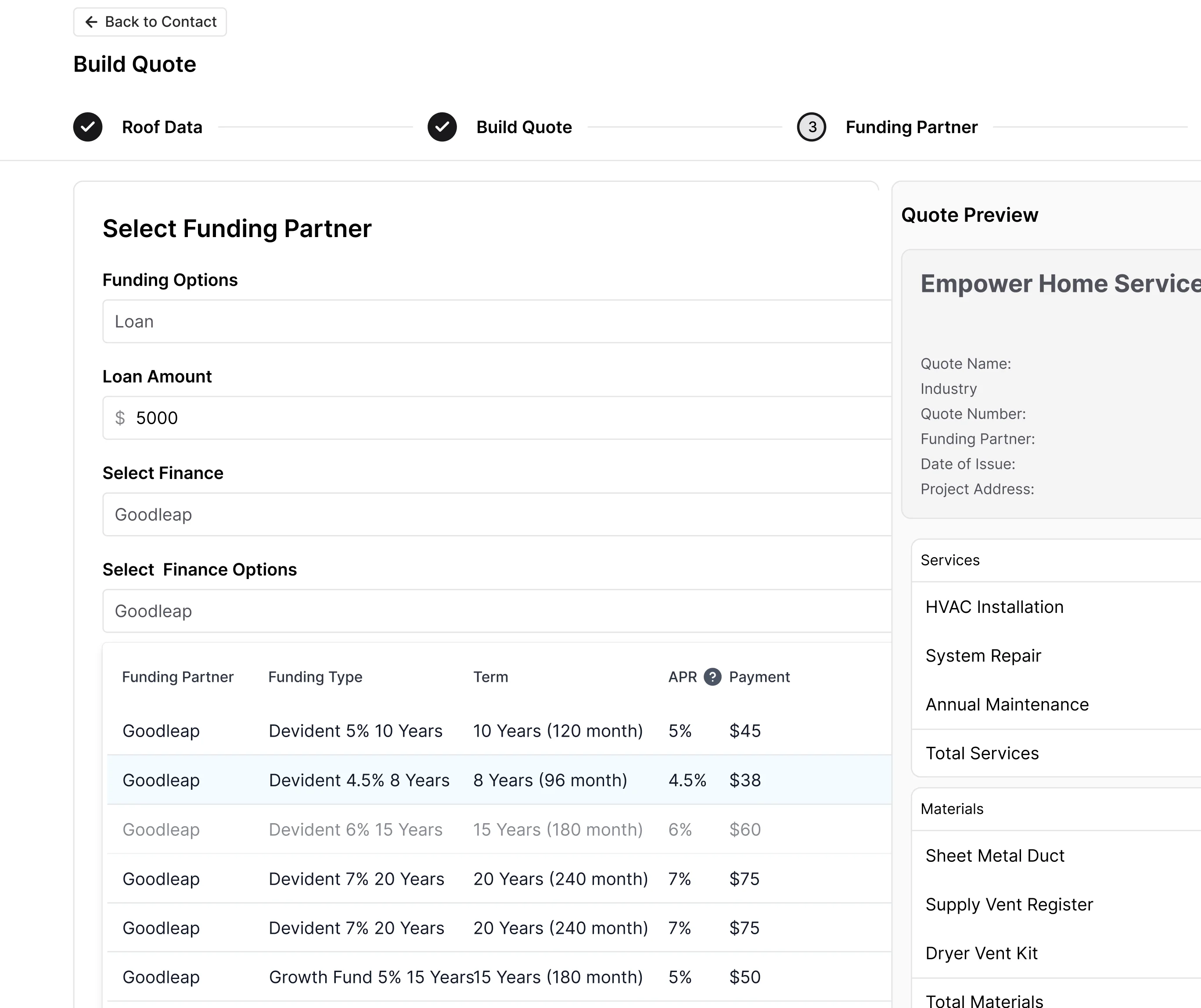 Offer Financing Options